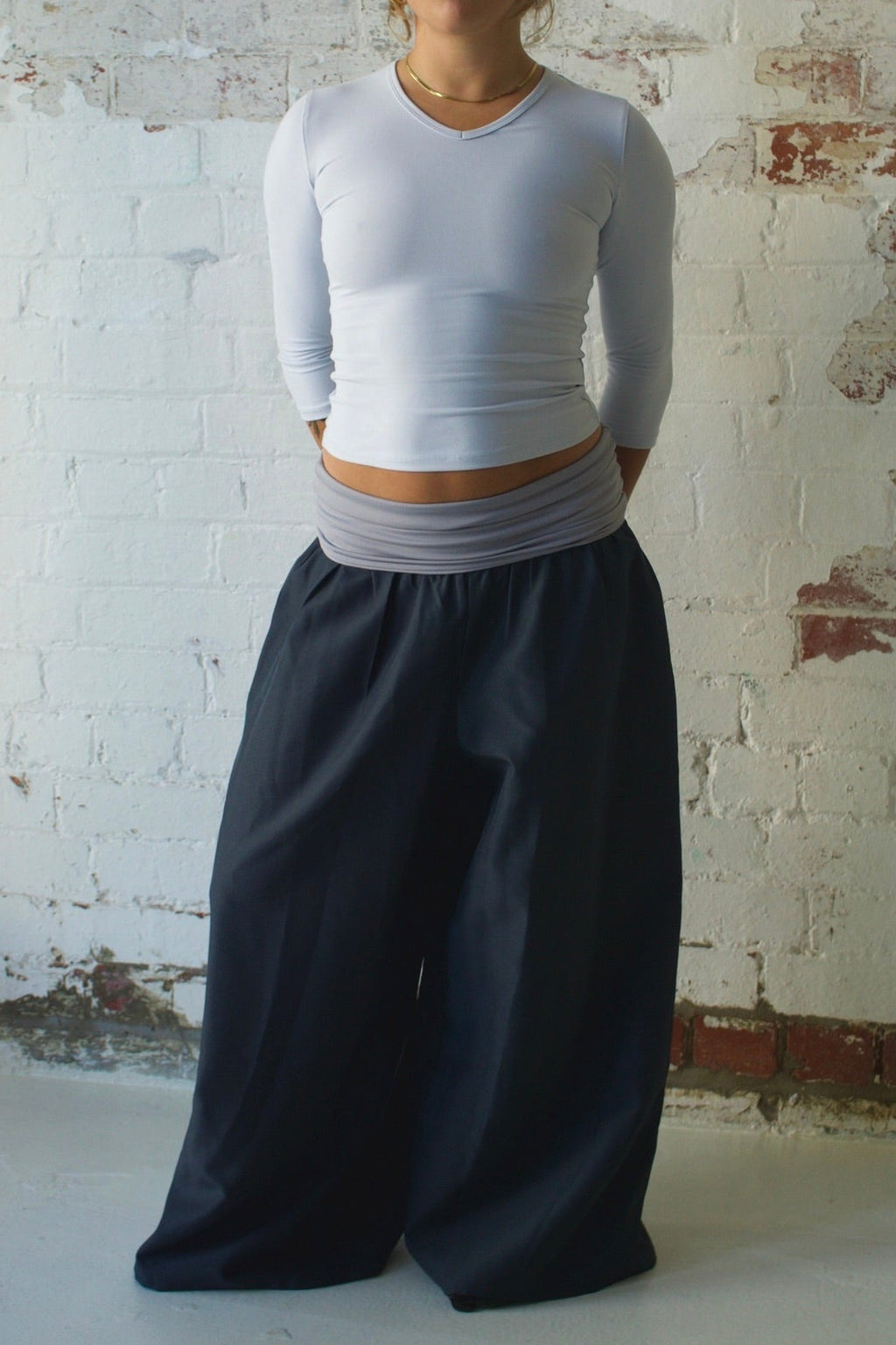 The Ruth Pant in Grey & Pewter