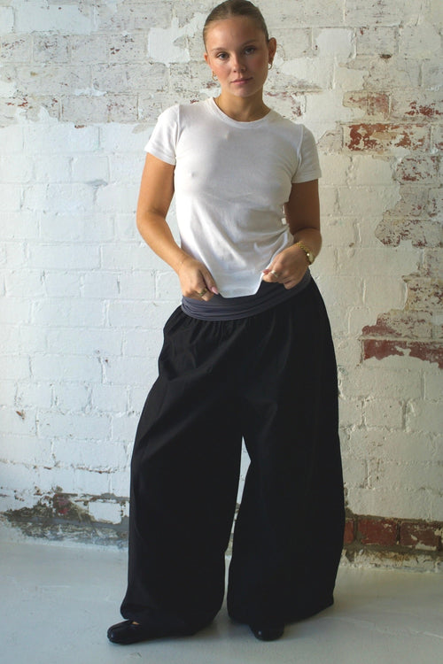 The Ruth Pant in Black & Charcoal