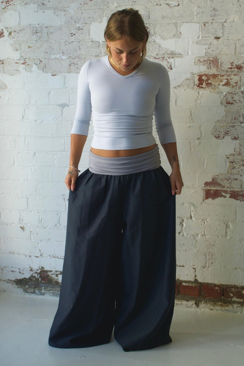 The Ruth Pant in Grey & Pewter