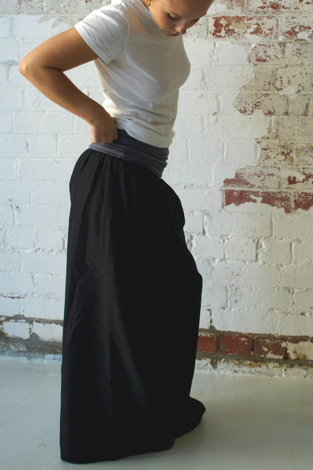 The Ruth Pant in Black & Charcoal