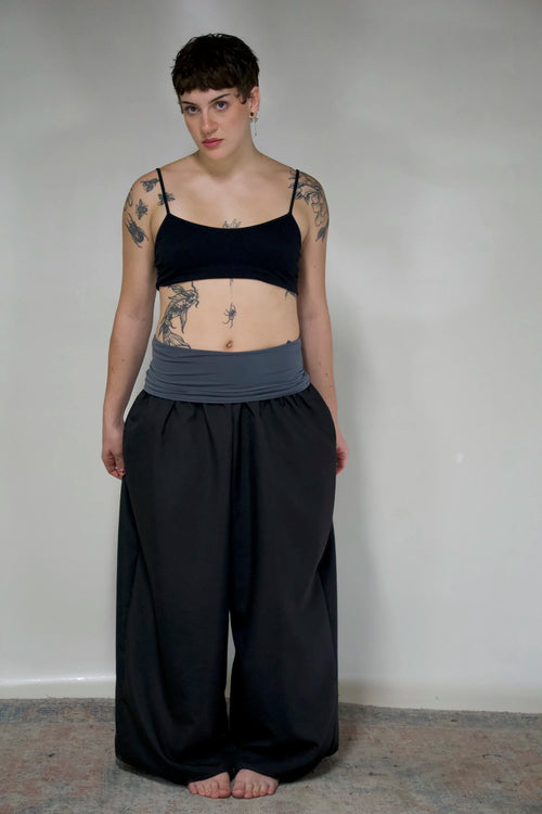 The Ruth Pant in Black & Charcoal